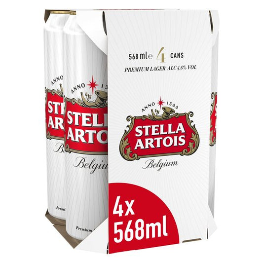 Stella Artois 568 ml Pint Cans 4PK