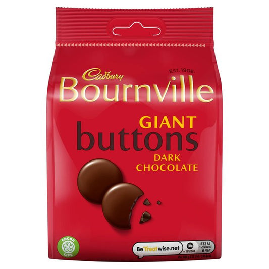 Cadbury Bournville Dark Choc Giant Buttons