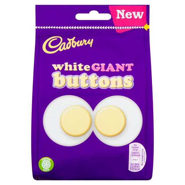 Cadbury White Giant Buttons Chocolate Bag 95g