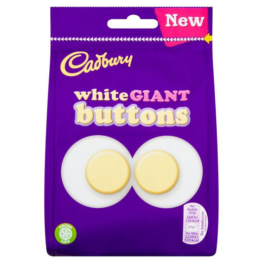 Cadbury White Giant Buttons Chocolate Bag 95g