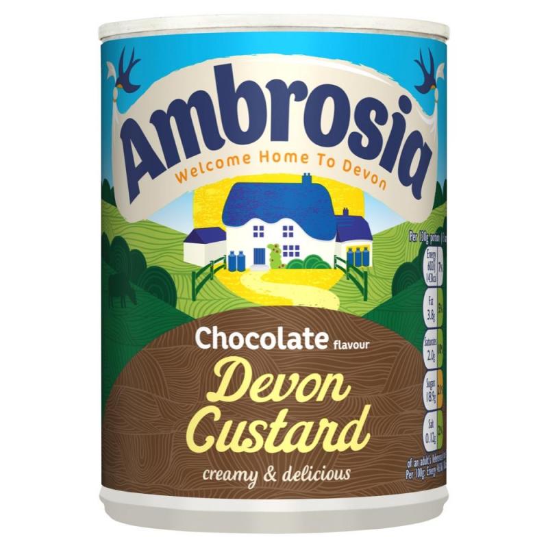 Ambrosia Chocolate Flavoured Devon Custard can