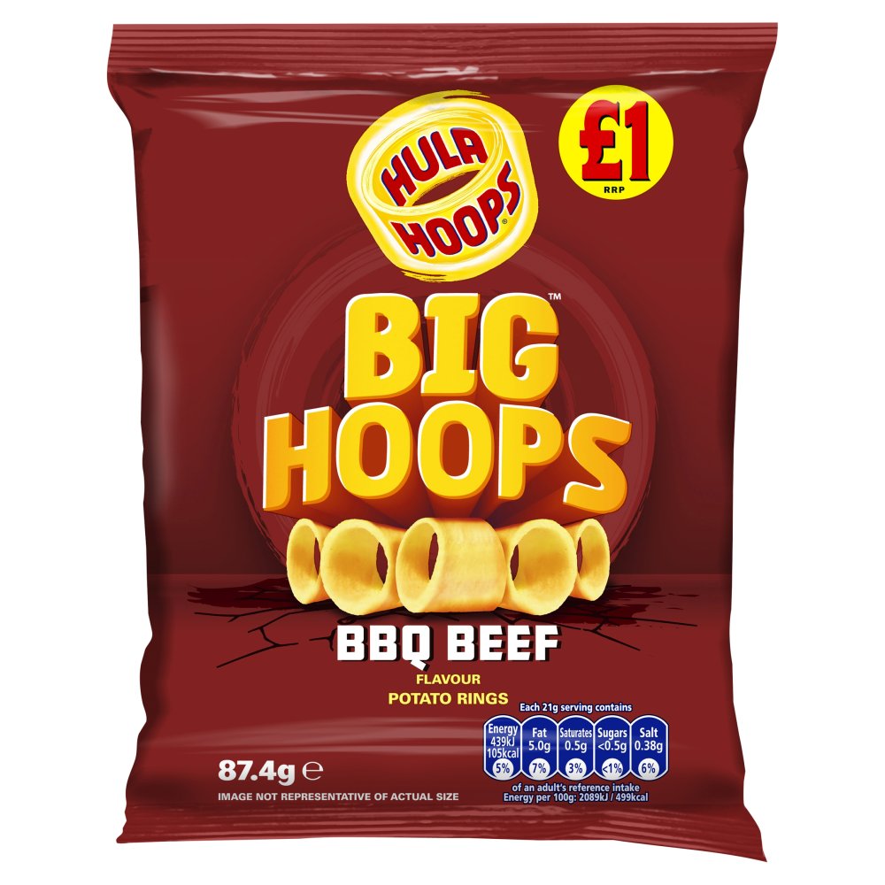 Big Hoops BBQ Beef Crisps 80g