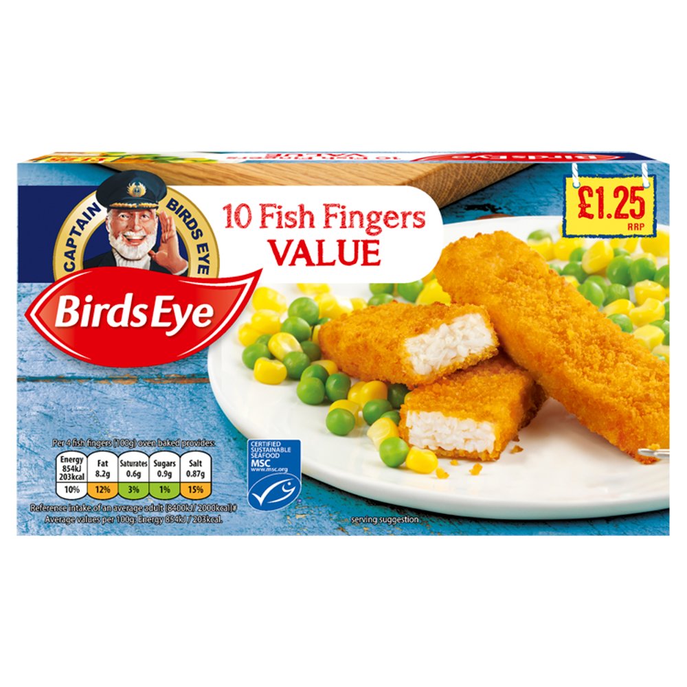 Birds Eye 10 Fish Fingers Value