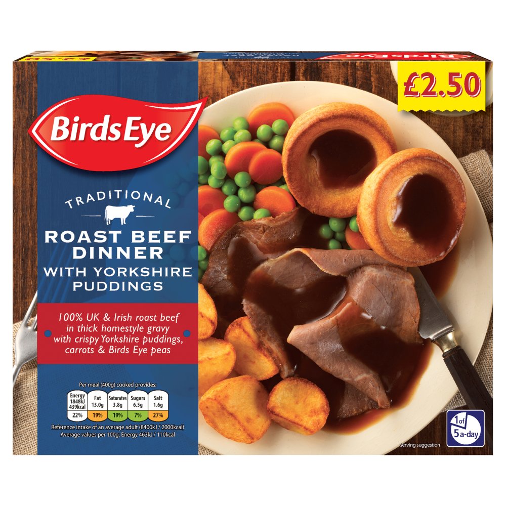 Birds Eye Traditional Roast Beef Dinner with Yorkshire Puddings