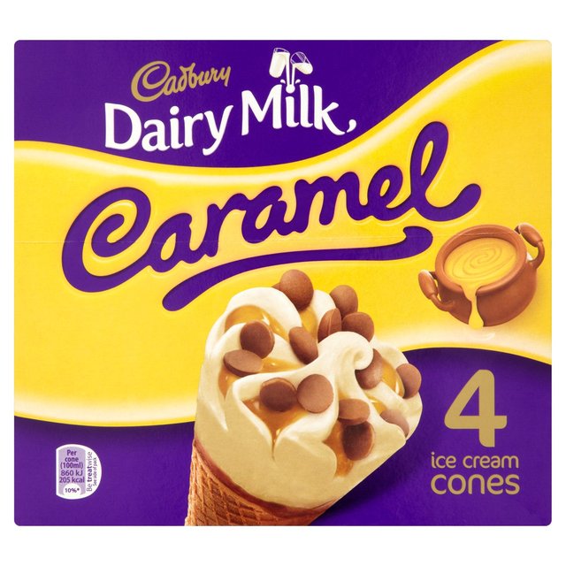 CADBURY CARAMEL CONES - 4pk 