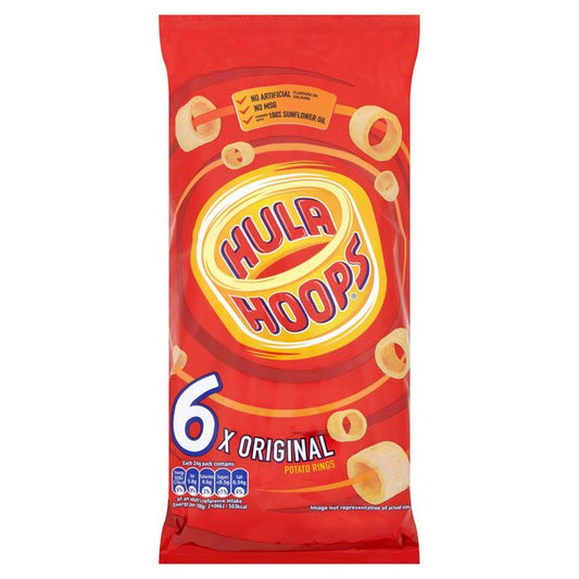 Hula Hoops Original Multipack Crisps 6 Pack 6 x 24g