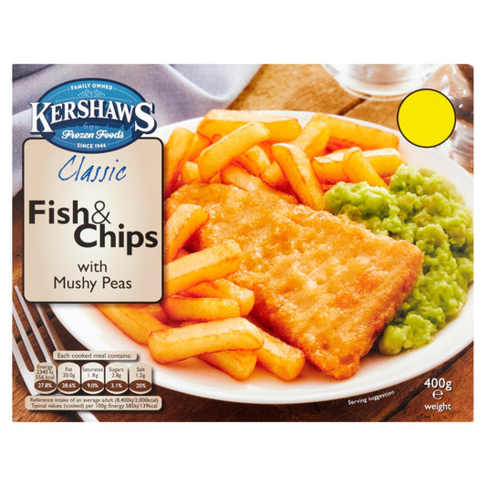 Kershaws Classic Fish & Chips with Mushy Peas 400g