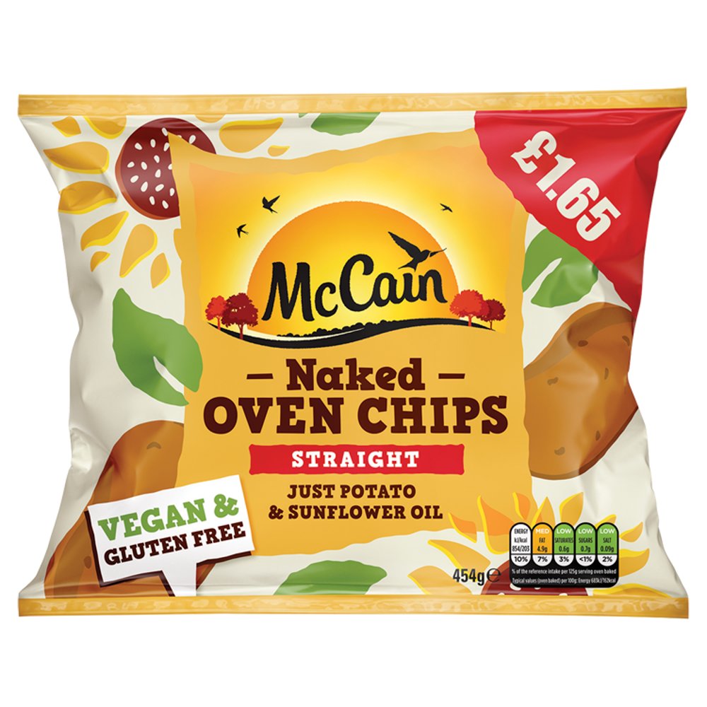 McCain Naked Oven Chips Straight 454g