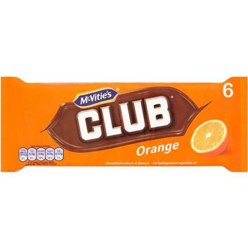 McVities Club Biscuits Orange 6 Pack