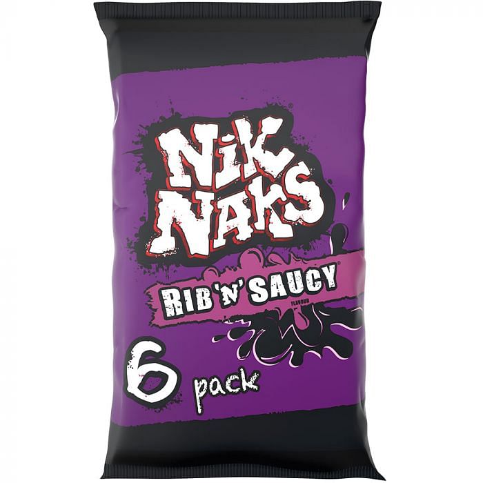 Nik Naks Rib ‘N’ Saucy Multipack Crisps 6 Pack 6 x 25g