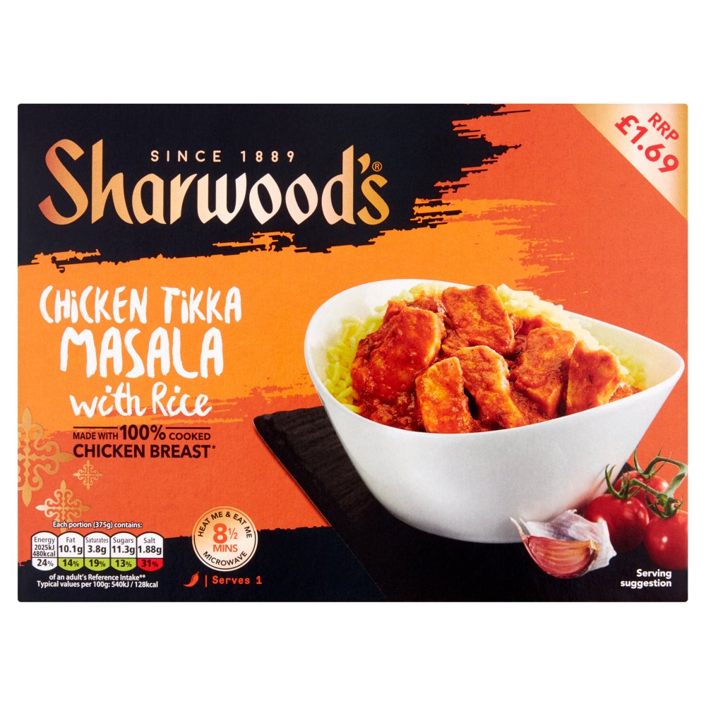 Sharwood's Chicken Tikka Masala with Rice 375g