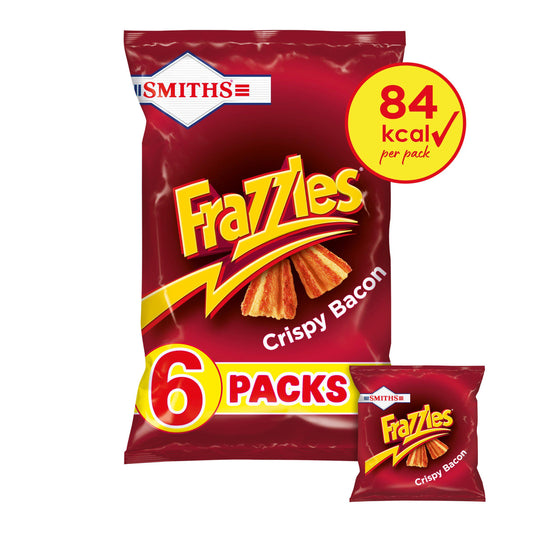 Smiths Frazzles Crispy Bacon Multipack Snacks 6x18g