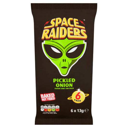 Space Raiders Pickled Onion Multipack Crisps 6 Pack