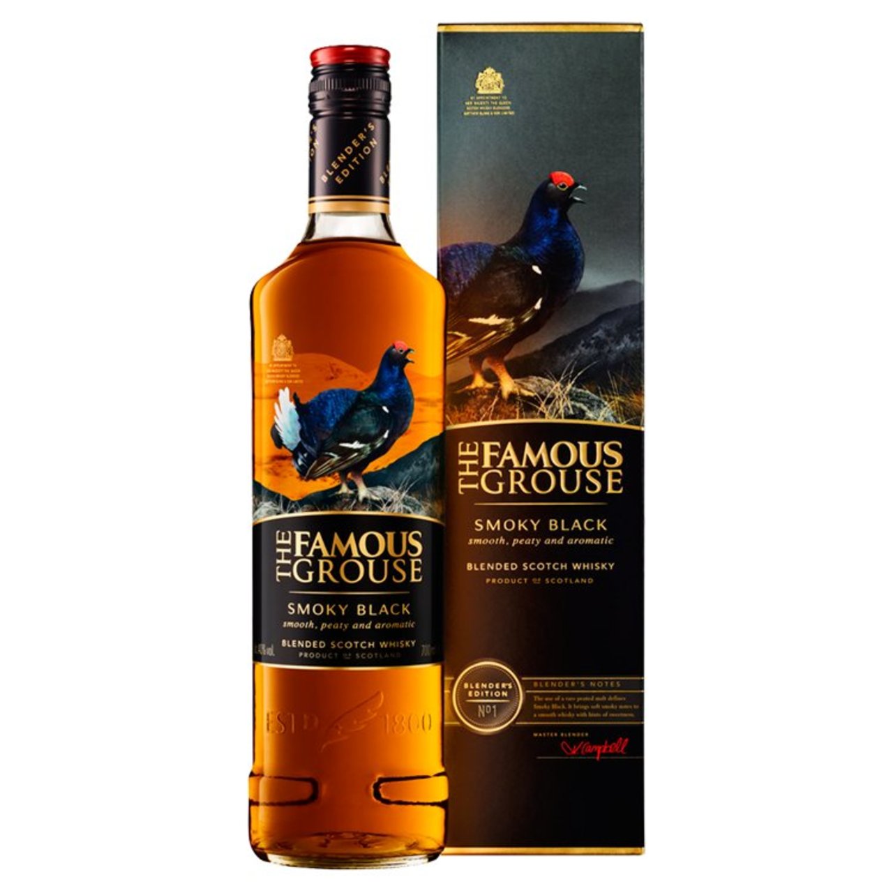 The Famous Grouse Smoky Black Blended Scotch Whisky 70cl