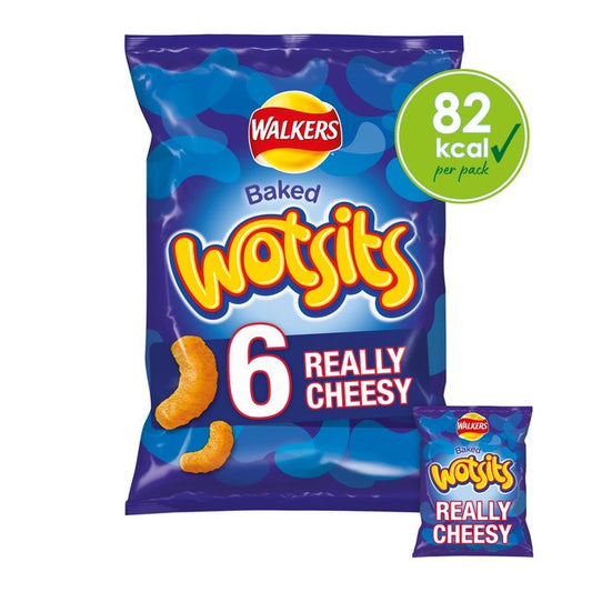 Walkers Wotsits Really Cheesy Multipack Snacks 6 x 16.5g