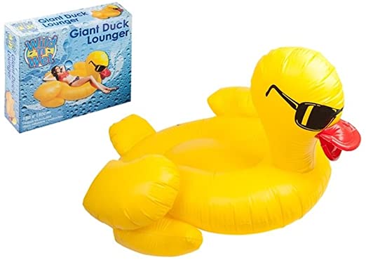 Yellow Duck Giant Inflatable Water Float Raft Summer Swim Pool Beach Lounger