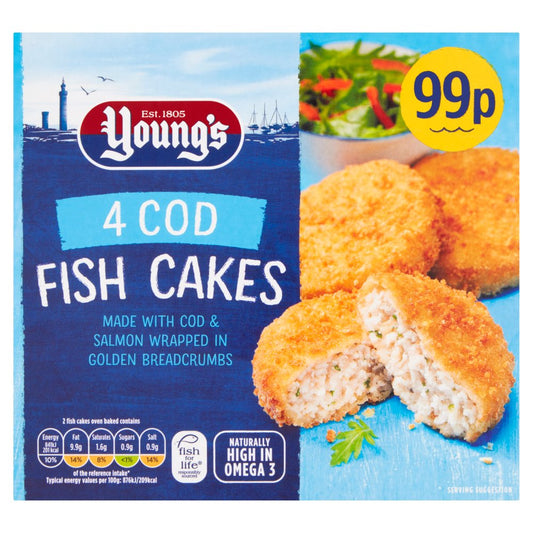 Young's 4 Cod Fish Cakes 200g